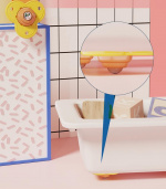 Ladewielen in RVS, 4-pack, Oranje Ladewielen in RVS, 4-pack, Oranje