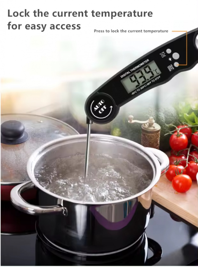 Vleesthermometer, zwart