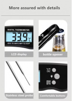 Vleesthermometer, zwart