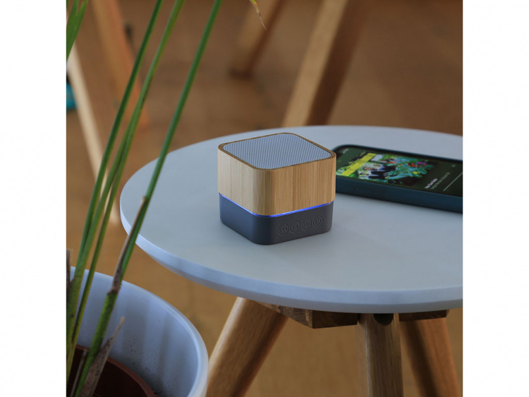 Bluetooth Mini Houten Luidspreker voor Kantoor, Grijs