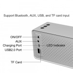 Bluetooth Luidspreker, Zilver met Graffiti Bluetooth Luidspreker, Zilver met Graffiti