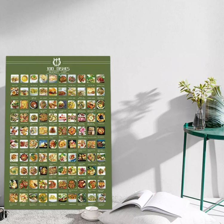 100 Gerechten Bucket List Poster 100 Gerechten Bucket List Poster