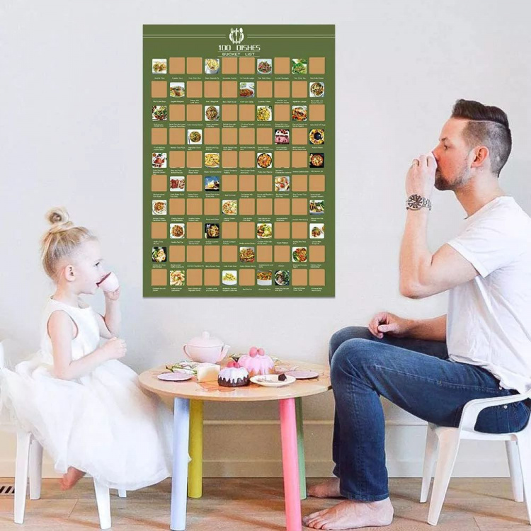 100 Gerechten Bucket List Poster 100 Gerechten Bucket List Poster