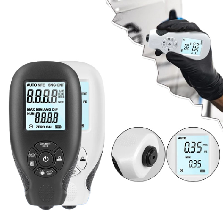 Diktemeter voor autolakcoating, Wit