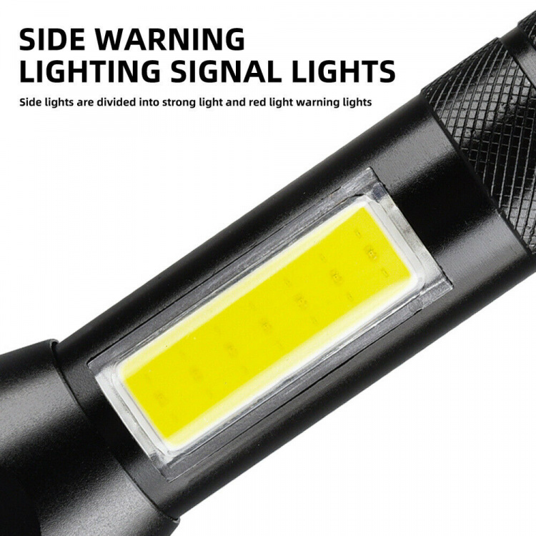 Zaklamp met noodhamer