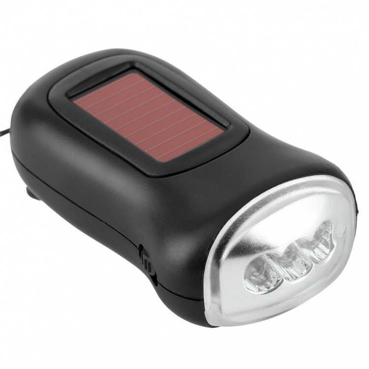 Handbediende LED-zaklamp, Zwart