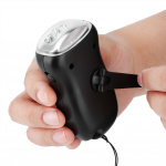 Handbediende LED-zaklamp, Zwart