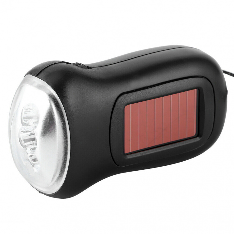 Handbediende LED-zaklamp, Zwart