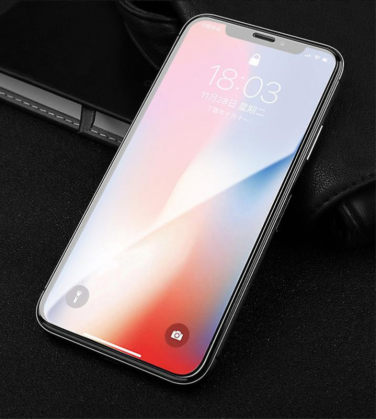 9H gehard glas screenprotector voor iPhone 14, zwart