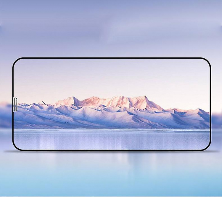 9H gehard glas screenprotector voor iPhone 14, zwart