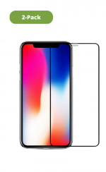 2-pack iPhone 14 Plus screenprotector van 9H gehard glas, zwart frame