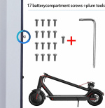Stersleutel en 17 schroeven voor scooter Stersleutel en 17 schroeven voor scooter