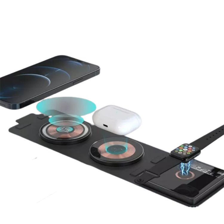 Magnetische draadloze oplader 3-in-1 voor iPhone 12/13/14/15, iWatch, Airpods