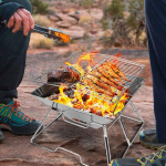 Praktische & opvouwbare grill, zilver