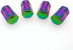 Ventilhoedjes 4-pack, Regenboogkleurig 6-hoekig