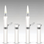 Lichtblusser zilver, 4 stuks Lichtblusser zilver, 4 stuks