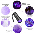 Zaklamp 12 stuks LED, UV-licht