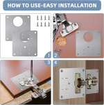 Scharnier reparatieplaat 2-pak