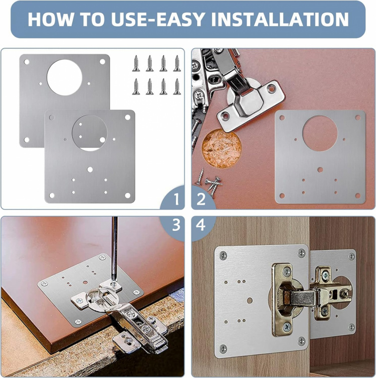 Scharnier reparatieplaat 2-pak