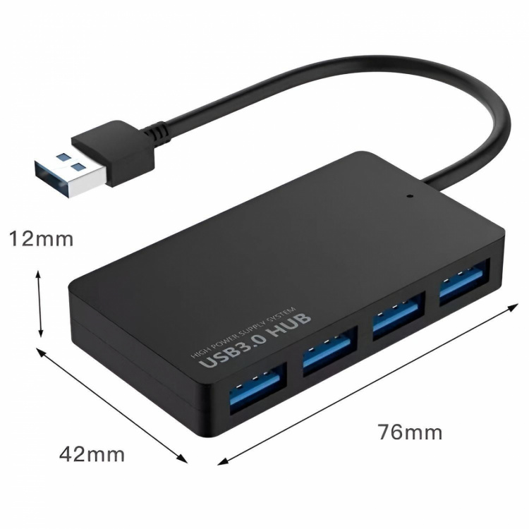 USB 3.0 HUB 4-poorts ultradun