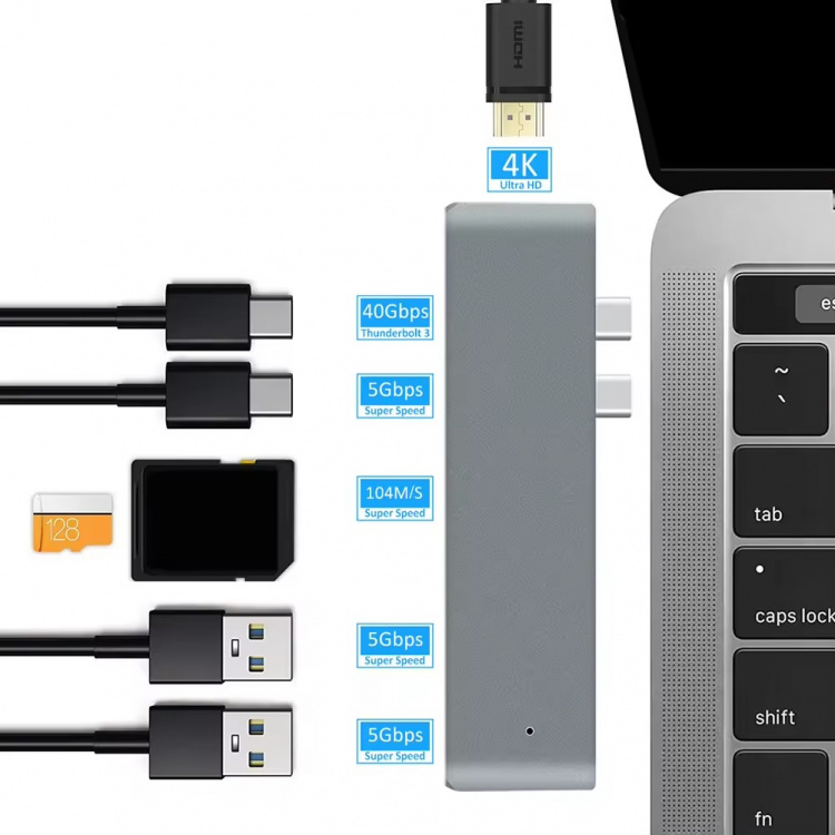 USB-hub voor Macbook Pro/Air