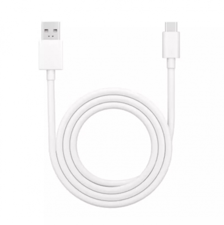 USB-A naar USB-C oplaad- en synchronisatiekabel, 1m, Wit
