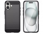 TPU hoesje voor iPhone 16 Plus, zwart TPU hoesje voor iPhone 16 Plus, zwart