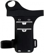 Universele sportarmband met vingergat, zwart