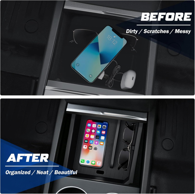 Opbergbox met sorteervakken voor Tesla Model 3 Highland