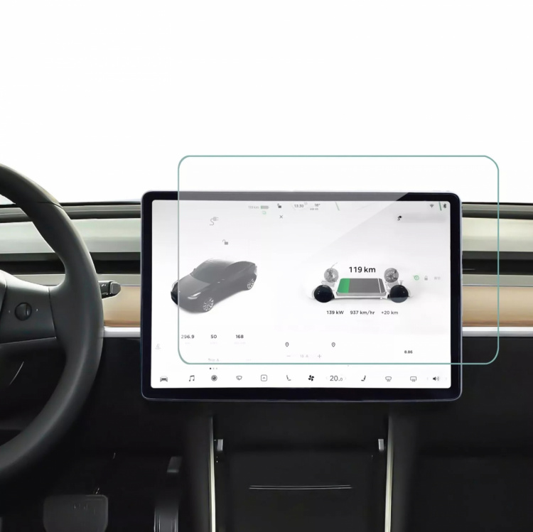Displaybeschermer voor Tesla Model 3 Highland in gehard glas