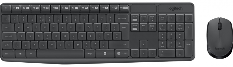 Logitech trådlöst tangentbord och mus MK235 Logitech trådlöst tangentbord och mus MK235