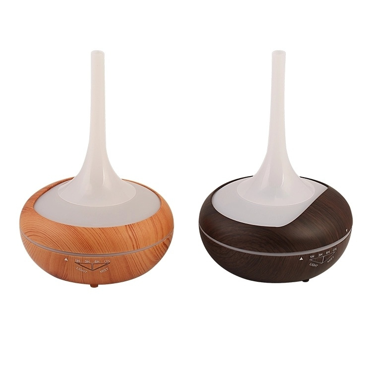 Bevochtiger hout LED lamp, donker hout 240 ml