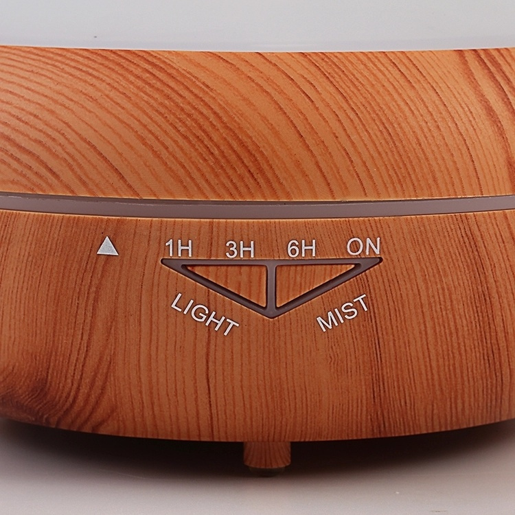 Bevochtiger hout LED lamp, donker hout 240 ml