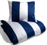 Kosta Linnewäfveri Beddenset Fjällbacka Satijn marineblauw