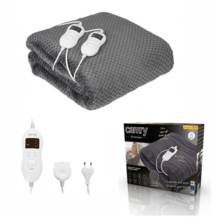 Camry Verwarmingsdeken 150x160 cm Grijs