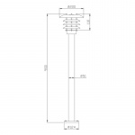 LightsOn Saturnus Pollare 90cm Svart