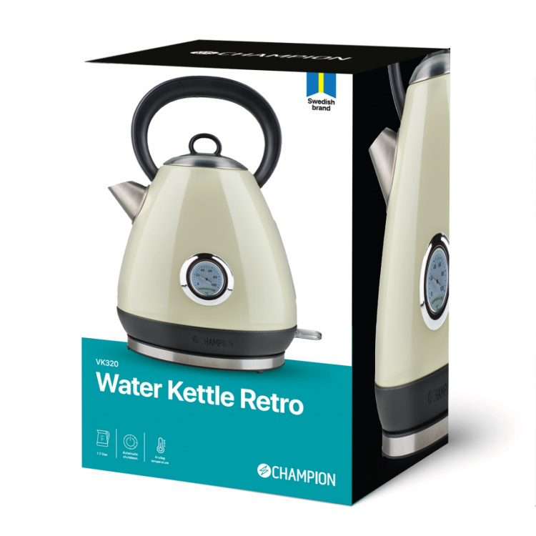 Champion Waterkoker Retro 1,7L VK320 Wit