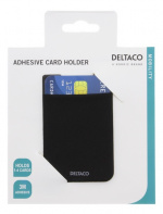DELTACO Adhesive credit card holder, 3M adhesive, black DELTACO Adhesive credit card holder, 3M adhesive, black