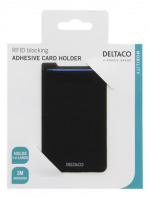 DELTACO Adhesive credit card holder, RFID blocking, 3M adhesive, black DELTACO Adhesive credit card holder, RFID blocking, 3M adhesive, black