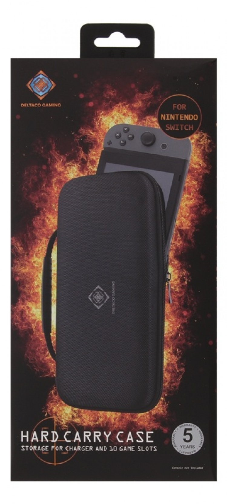 DELTACO GAMING Nintendo Switch hard carry case, 5 slots for games