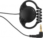 Monacor on-earphone, mono, 3.5 mm, 1.2 m cable, black