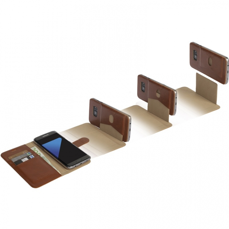 Krusell Ekerö portemonnee hoesje voor Samsung Galaxy S8, koffiebruin