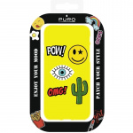 Puro Hoesje voor iPhone SE/8/7, Patch Mania, 5 stickers, Aanpasbaar, Geel Puro Hoesje voor iPhone SE/8/7, Patch Mania, 5 stickers, Aanpasbaar, Geel