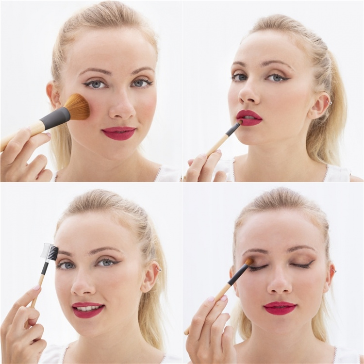 InnovaGoods Miset Houten make-up kwasten x5