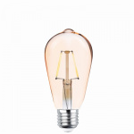 Forever Light Retro LED lamp met gloeidraad Goud, E27 ST64 4W 2200K 400lm Forever Light Retro LED lamp met gloeidraad Goud, E27 ST64 4W 2200K 400lm