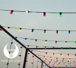 Forever Light LED-lamp x 5, E27 G45 2W, Roze