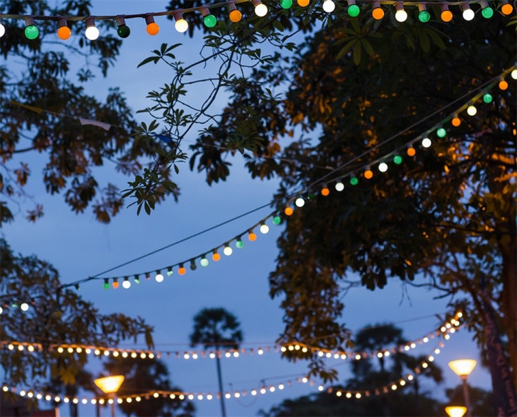 Forever Light Lichtsnoer met ruimte voor 10 lampen, 12m E27 IP65 Forever Light Lichtsnoer met ruimte voor 10 lampen, 12m E27 IP65