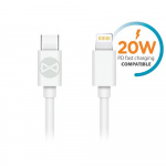 Forever kabel USB-C - Lightning 1,0 m 3A, 20 W, wit