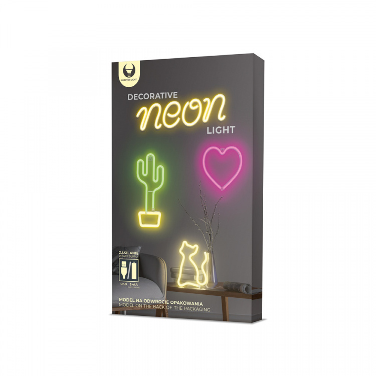Forever Light Neon LED-licht Eenhoorn batterij + USB FLNEO1, Roze