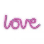 Forever Light Neon LED-lamp Love batterij + USB FLNEO5, Roze